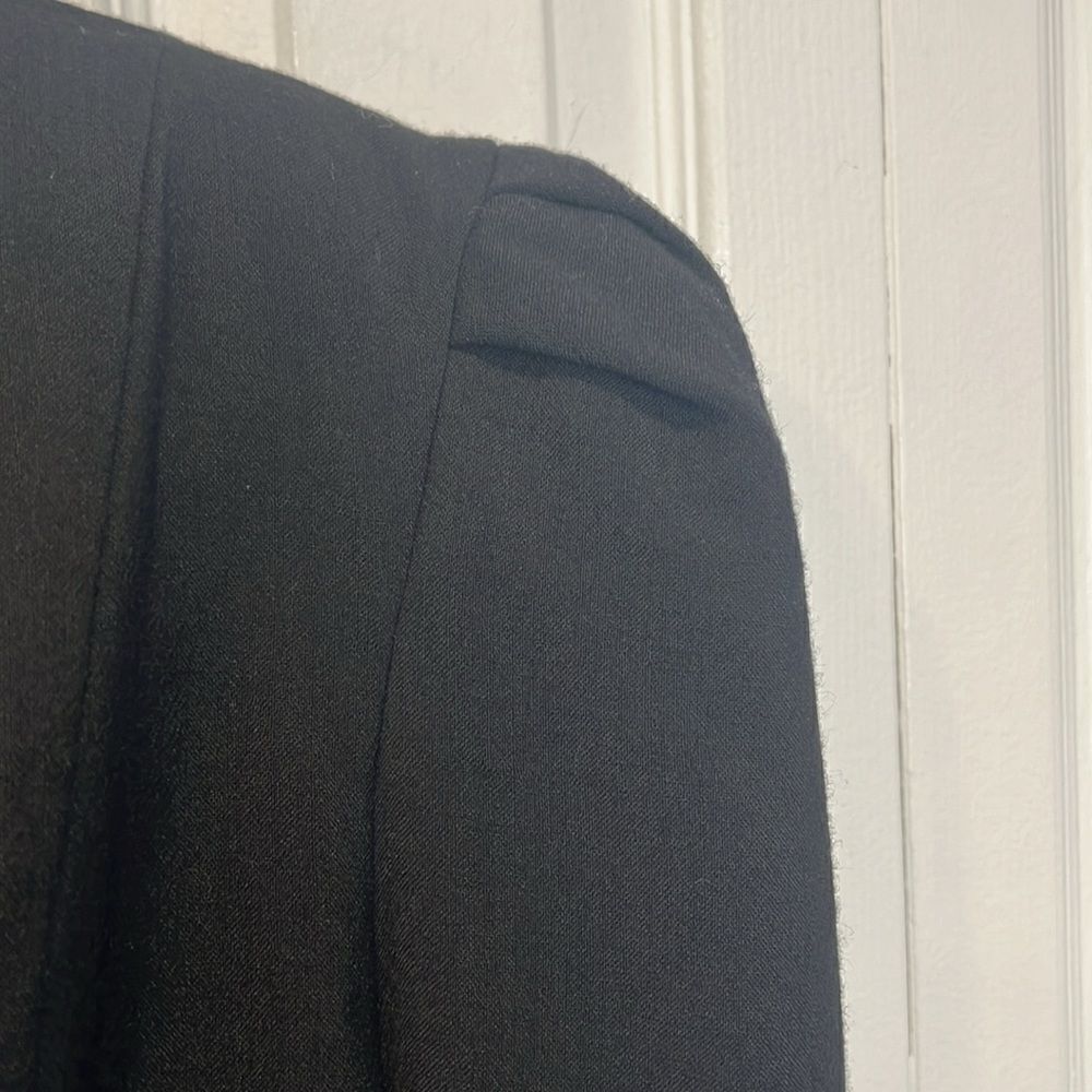 Vintage Rare Wayne Clark Black Wool Double‎ Breasted Coat Dress Size 10 - Picture 6 of 13